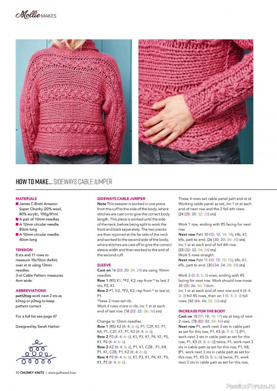 Коллекция проектов для рукодельниц в журнале «Mollie Makes - Chunky Quick-Knits 2024»