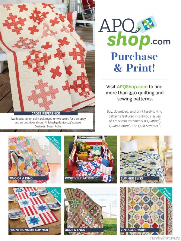 Коллекция проектов для рукодельниц в журнале «American Patchwork & Quilting №195 2025»