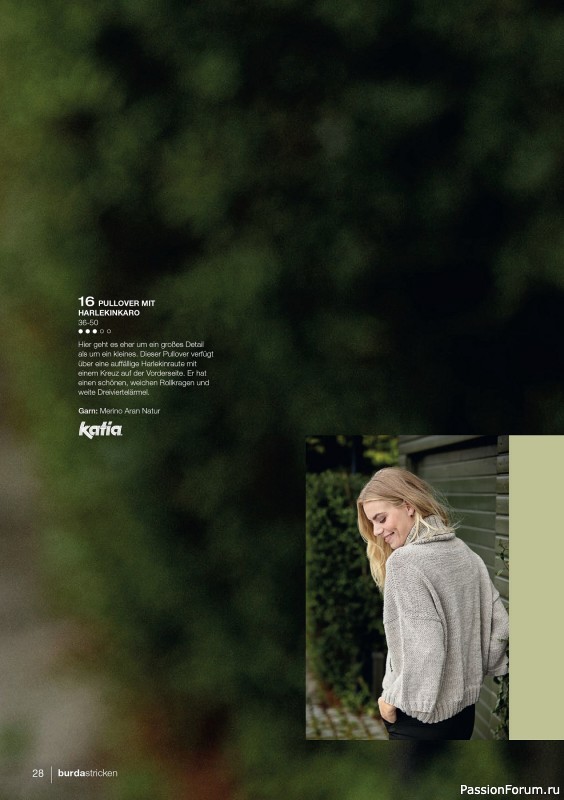 Вязаные модели в журнале «Burda Stricken №1 2020»