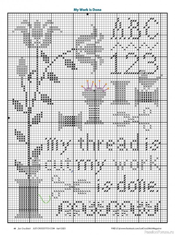 Коллекция вышивки в журнале «Just CrossStitch Vol.41 №2 2023»