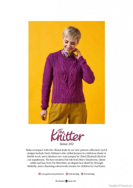 Вязаные проекты спицами в журнале «The Knitter №202 2024»