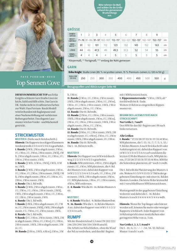 Вязаные проекты спицами в журнале «The Knitter №76 2025 Germany»