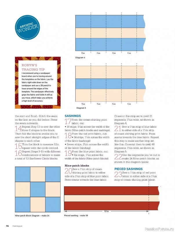 Коллекция проектов для рукодельниц в журнале «Australian Homespun №217 2025»