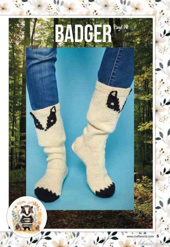 Коллекция носков в журнале «Woodland Socks»