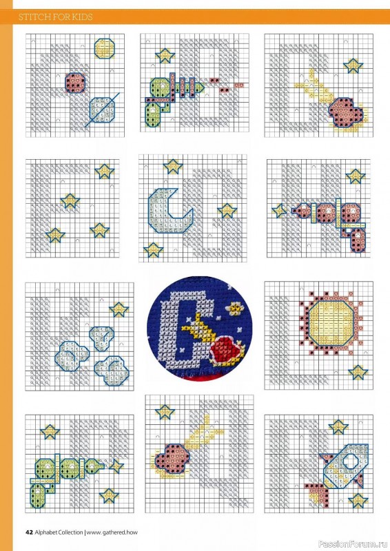 Коллекция вышивки в журнале «Cross Stitching Alphabet Collection 2022»