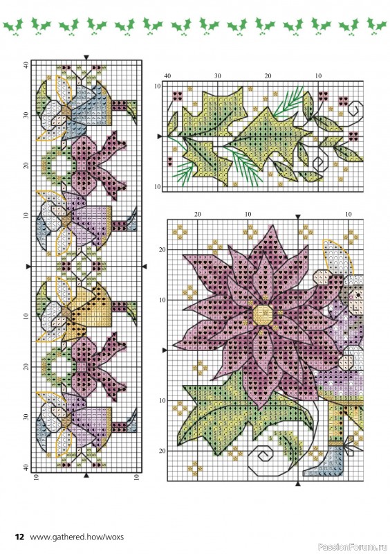 Коллекция вышивки в журнале «The World of Cross Stitching №350 2024»