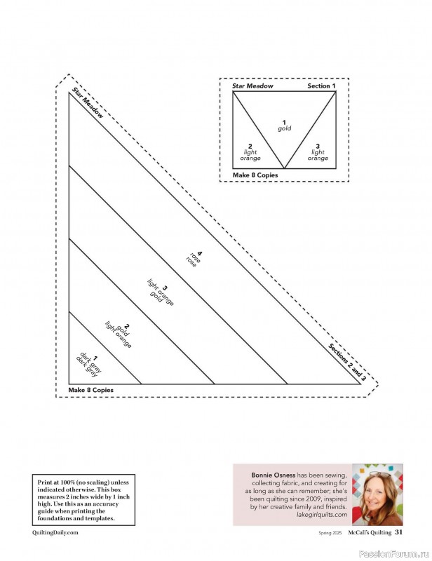 Коллекция проектов для рукодельниц в журнале «McCalls Quilting - Spring 2025»