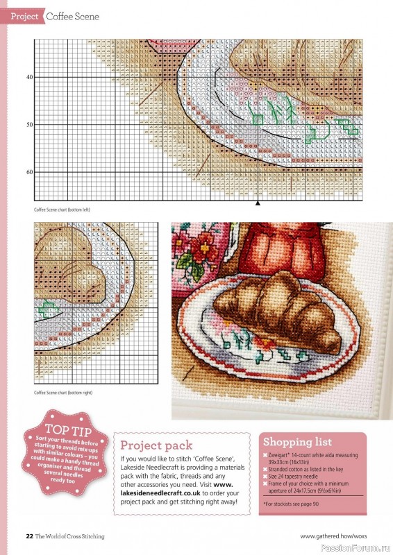 Коллекция вышивки в журнале «The World of Cross Stitching №325 2022»