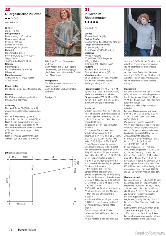 Вязаные модели в журнале «Burda Stricken №1 2022»