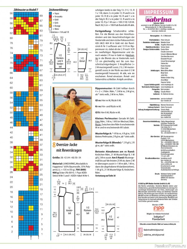 Вязаные модели в журнале «Sabrina German №10 2023»