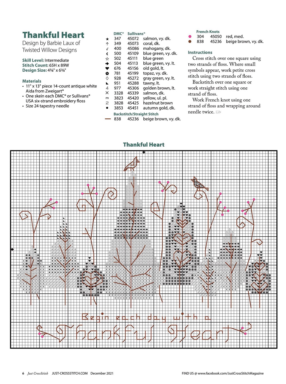 Журнал "Just CrossStitch - December" 2021