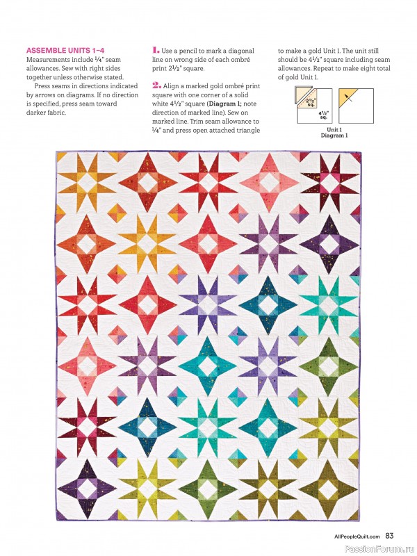 Коллекция проектов для рукодельниц в журнале «American Patchwork & Quilting №195 2025»