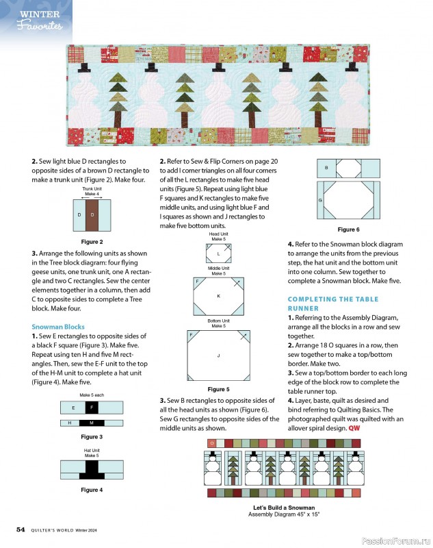 Коллекция проектов для рукодельниц в журнале «Quilter's World - Winter 2024»