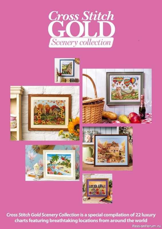 Коллекция вышивки в журнале «Cross Stitch Gold - Scenery Collection 2022»