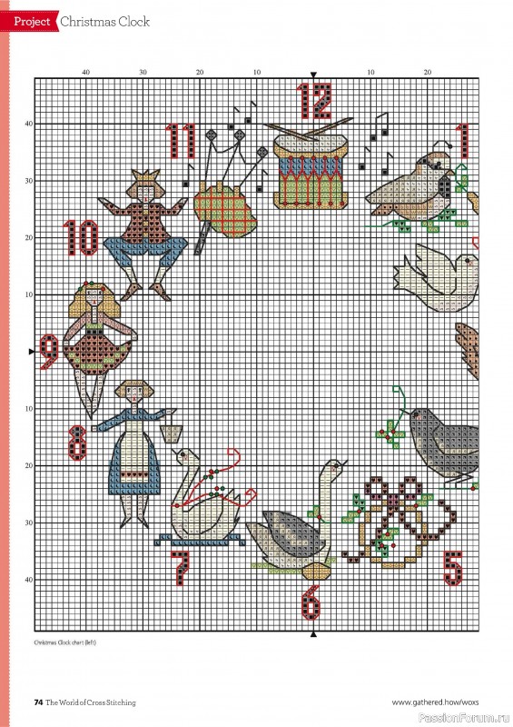 Коллекция вышивки в журнале «The World of Cross Stitching №352 2024»