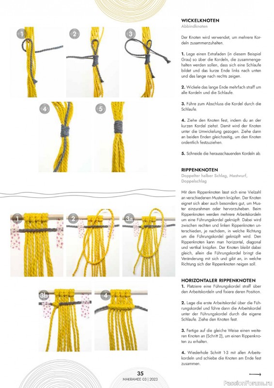 Коллекция проектов для рукодельниц в журнале «Sonderheft №3 2023 Makramee»