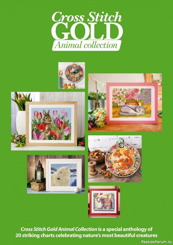 Коллекция вышивки в журнале «Cross Stitch Gold - Animal Collection 2023»