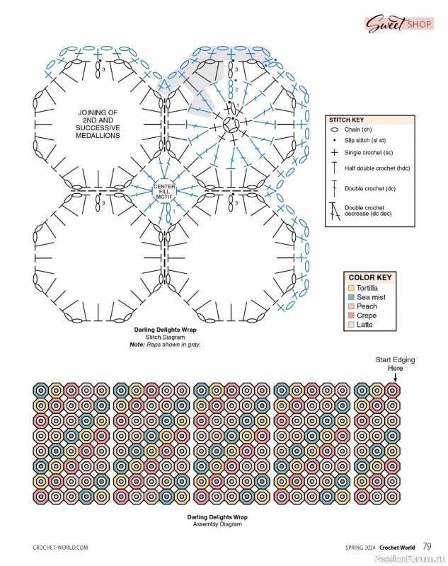 Вязаные проекты крючком в журнале «Crochet World - Spring 2024»