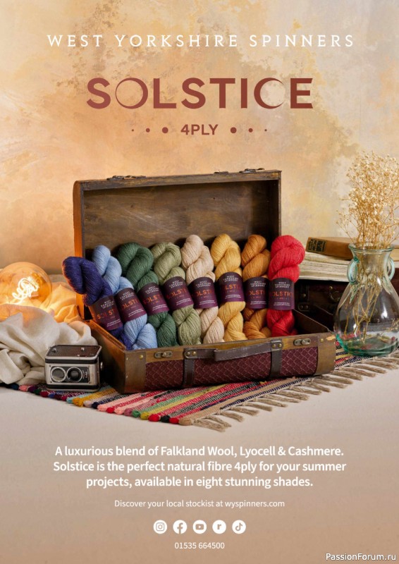Вязаные проекты спицами в журнале «The Knitter №214 2025»