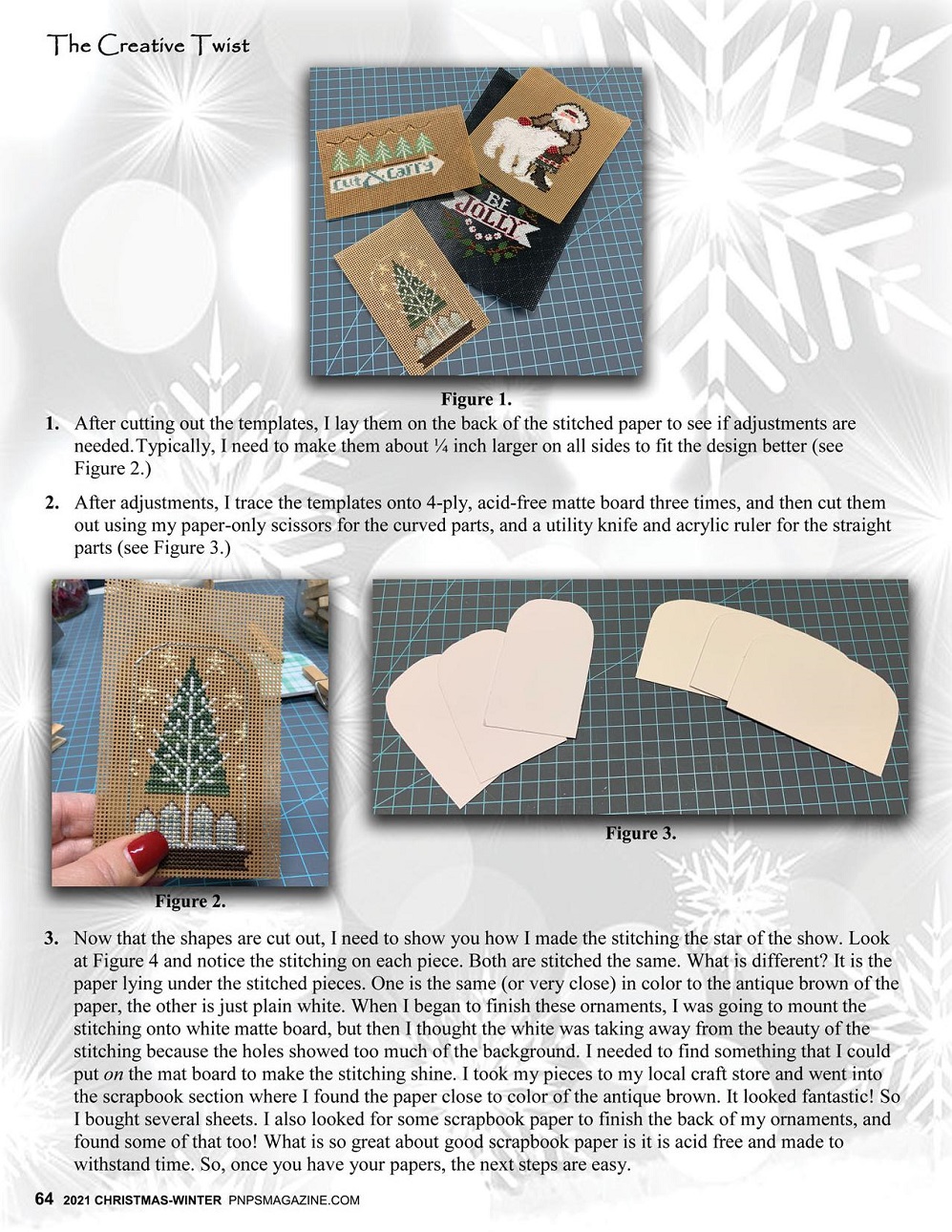 Вышивка в журнале "Punch Needle & Primitive Stitcher - Christmas/Winter 2021"