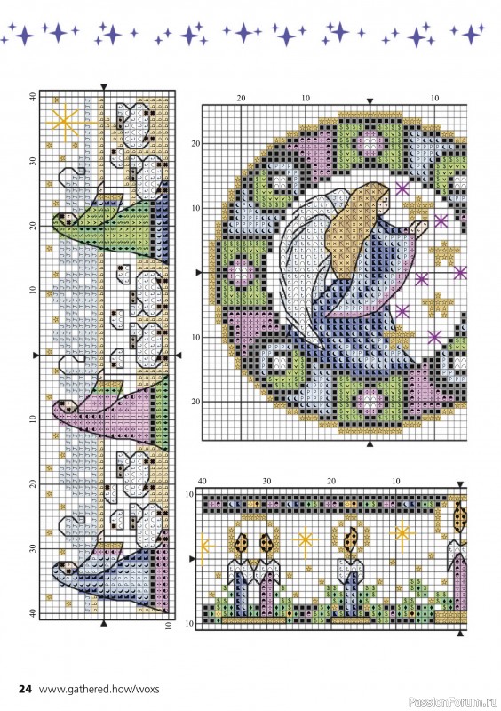 Коллекция вышивки в журнале «The World of Cross Stitching №350 2024»