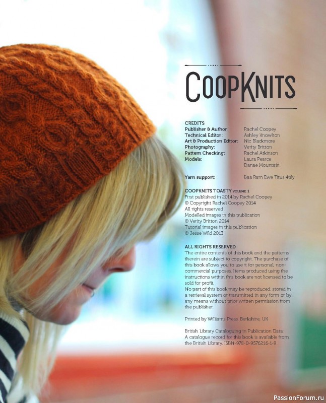 Коллекция моделей шапок в книге «Coop Knits Toasty - Volume 1-2»