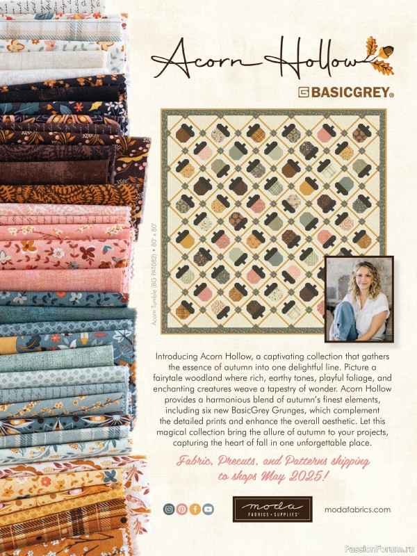 Коллекция проектов для рукодельниц в журнале «American Patchwork & Quilting №195 2025»