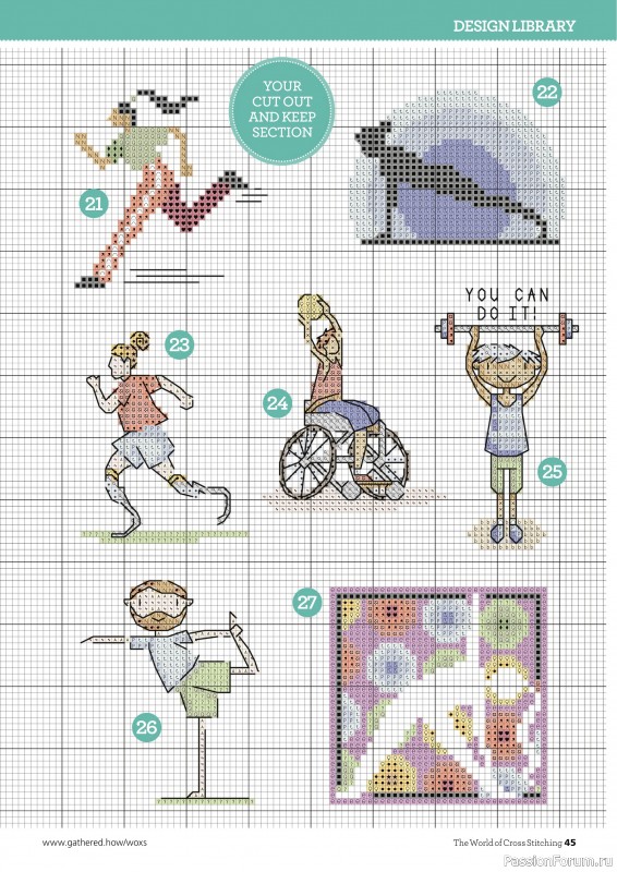 Коллекция вышивки в журнале «The World of Cross Stitching №353 2024»