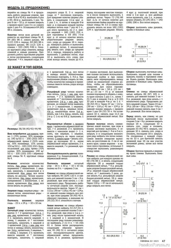 Вязаные модели в журнале «Verena №2 2023»