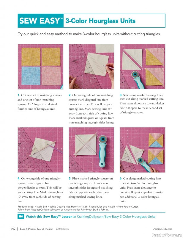 Коллекция проектов для рукодельниц в журнале «Fons & Porter’s Love Of Quilting - Summer 2025»