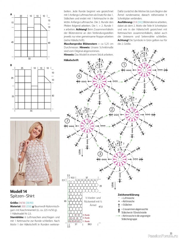 Вязаные модели в журнале «Meine Hakelmode Sonderheft MH051 2024»