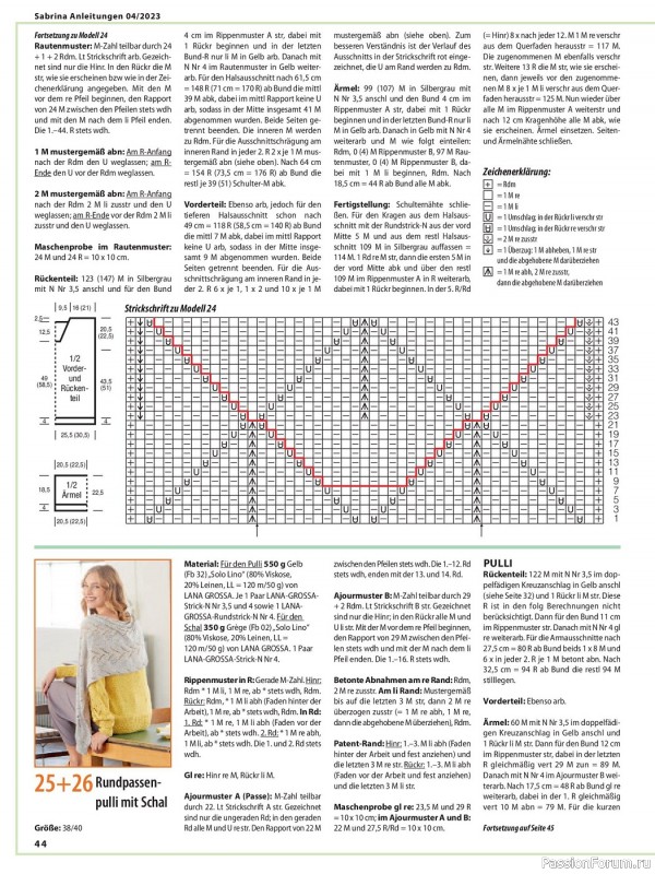 Вязаные модели в журнале «Sabrina German №2 2023»
