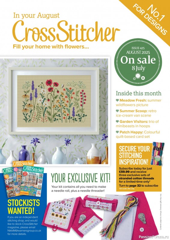 Коллекция вышивки в журнале «CrossStitcher №424 2025»