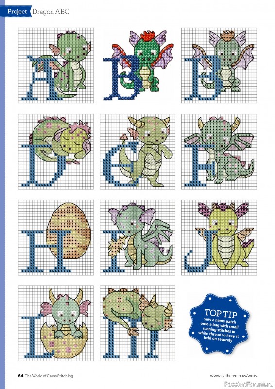 Коллекция вышивки в журнале «The World of Cross Stitching - August 2024»