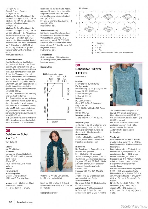 Вязаные модели в журнале «Burda Stricken №4 2020»