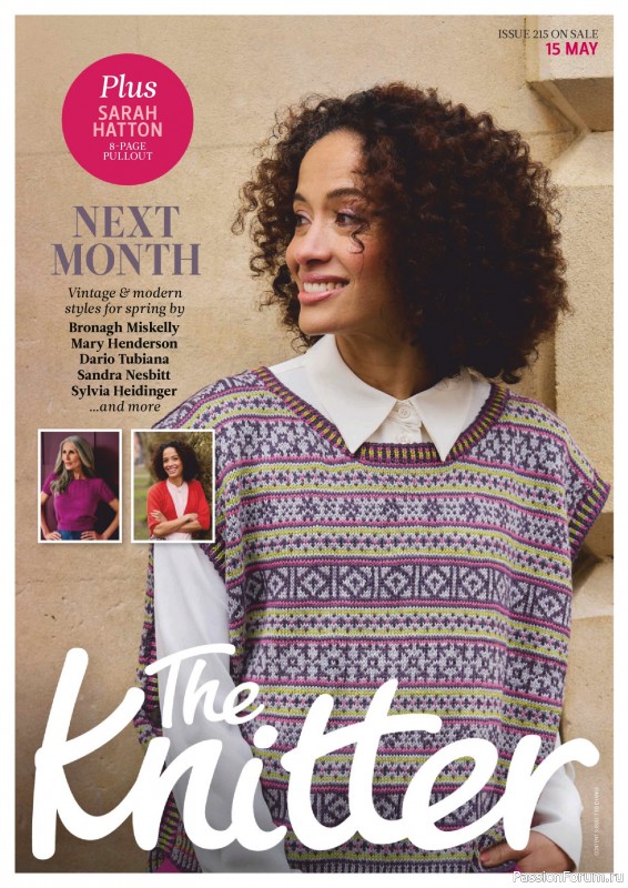 Вязаные проекты спицами в журнале «The Knitter №214 2025»