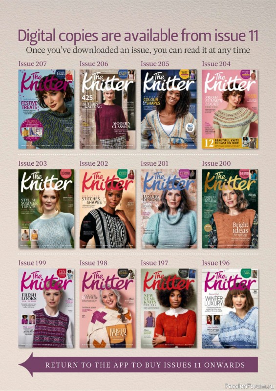 Вязаные проекты спицами в журнале «The Knitter №212 2025»