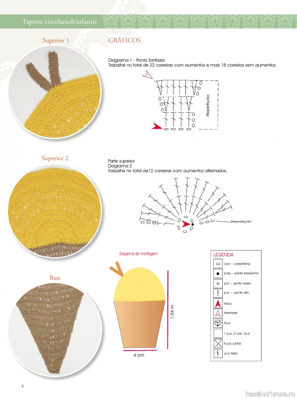 Вязаные проекты крючком в журнале « Artesanato Simples - Tapetes: Circulares e Infantis 2025»
