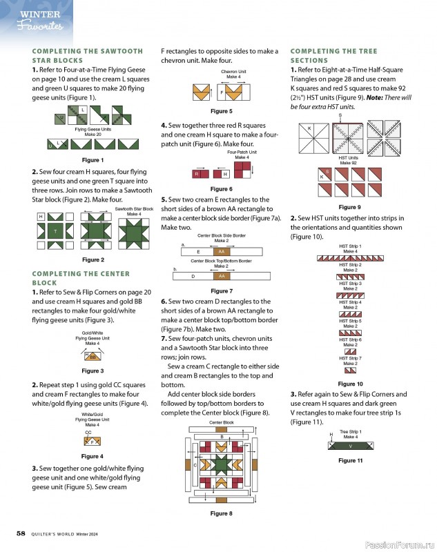 Коллекция проектов для рукодельниц в журнале «Quilter's World - Winter 2024»