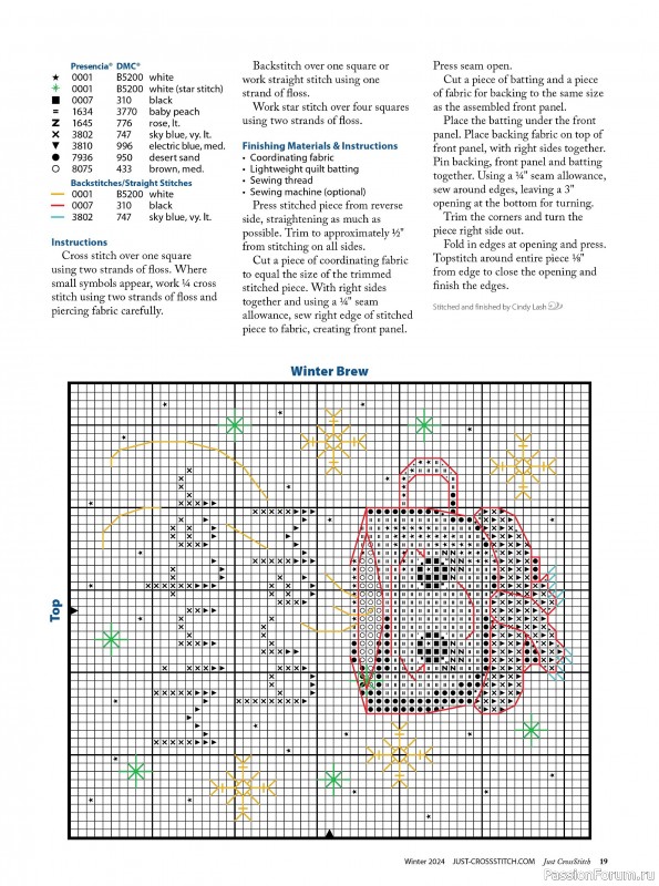 Коллекция вышивки в журнале «Just CrossStitch - Winter 2024»