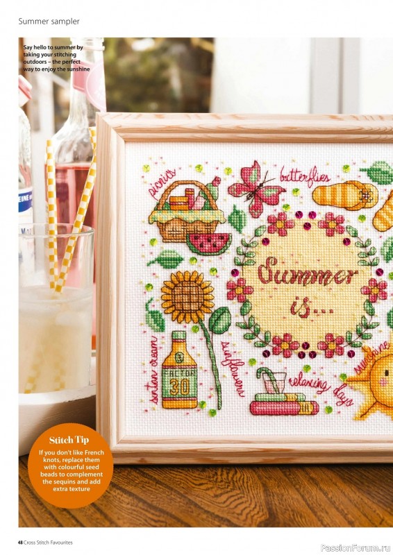 Коллекция вышивки крестиком в журнале «Cross Stitch Favourites - Spring/Summer 2022»