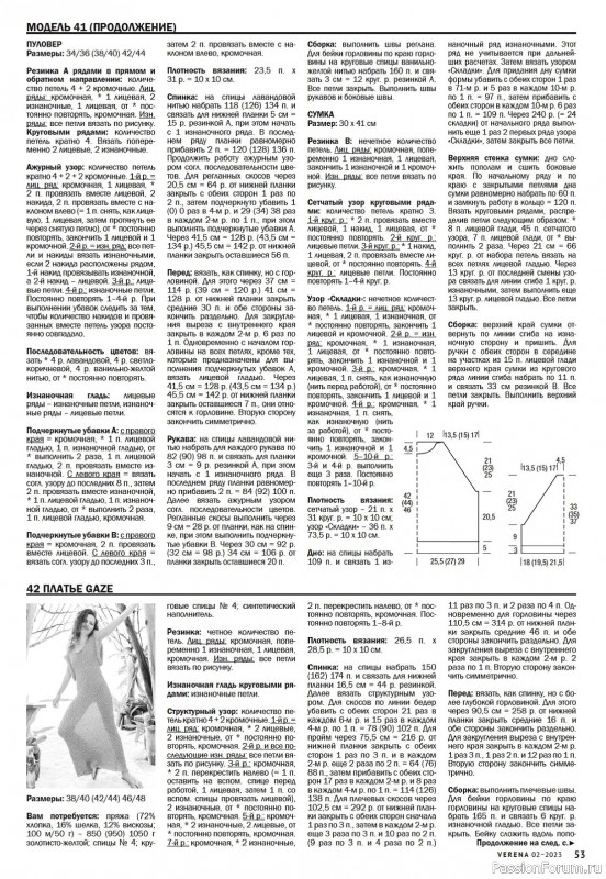 Вязаные модели в журнале «Verena №2 2023»