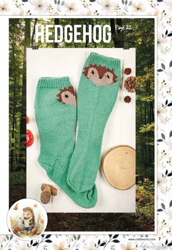 Коллекция носков в журнале «Woodland Socks»