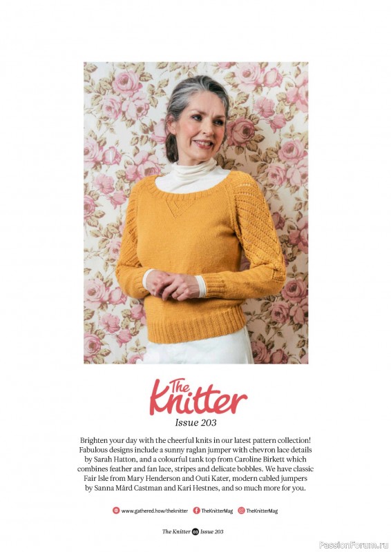 Вязаные проекты спицами в журнале «The Knitter №203 2024»