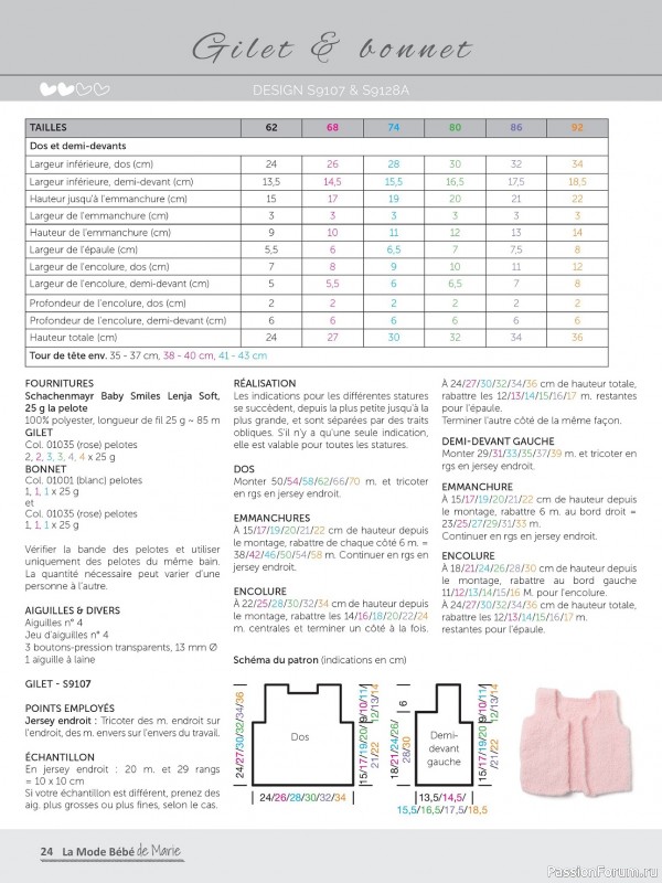 Вязаные модели для детей в журнале «La mode Bebe de Marie №5 2024»