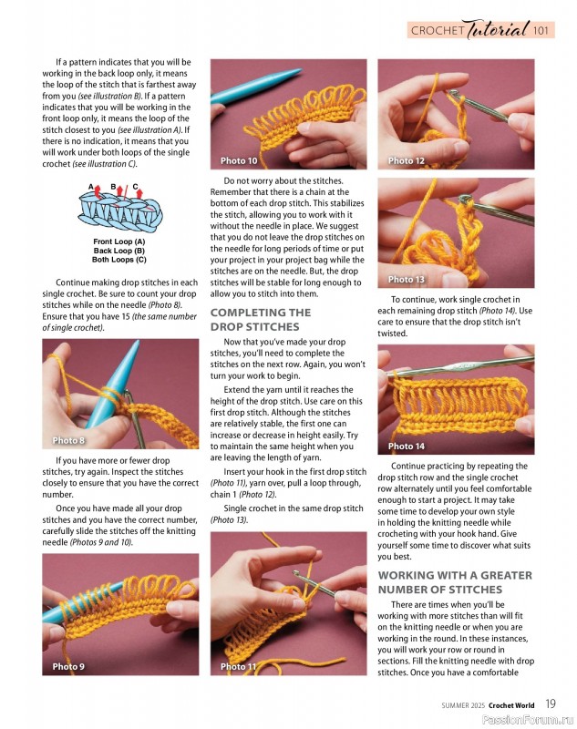 Вязаные проекты крючком в журнале «Crochet World - Summer 2025»