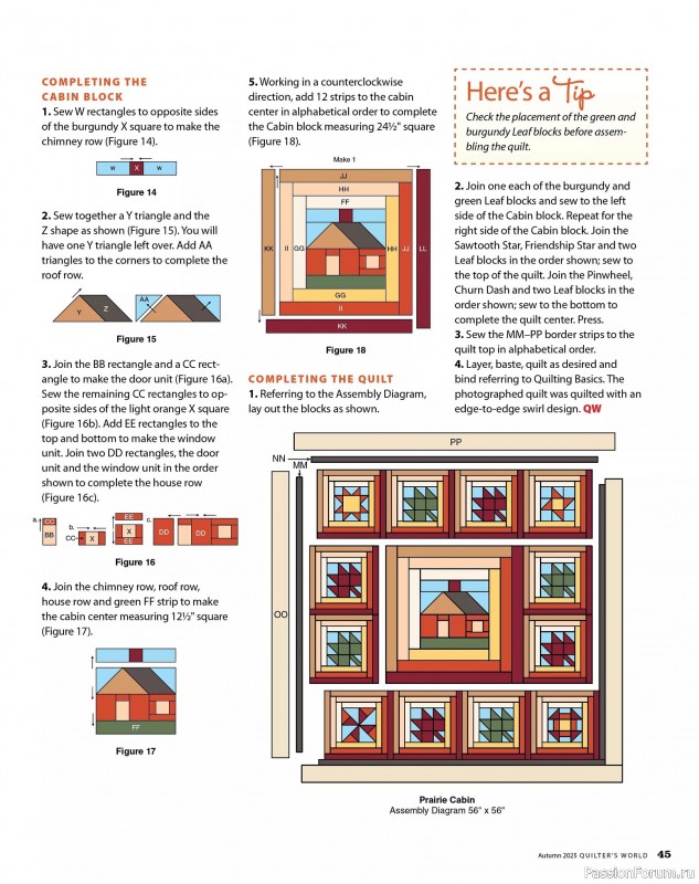 Коллекция проектов для рукодельниц в журнале «Quilter's World - Autumn 2025»