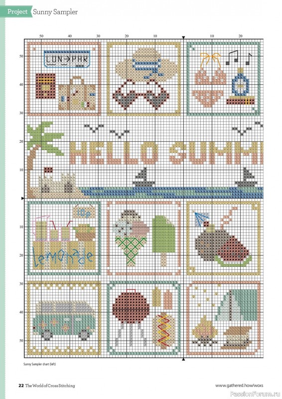 Коллекция вышивки в журнале «The World of Cross Stitching №335 2023»