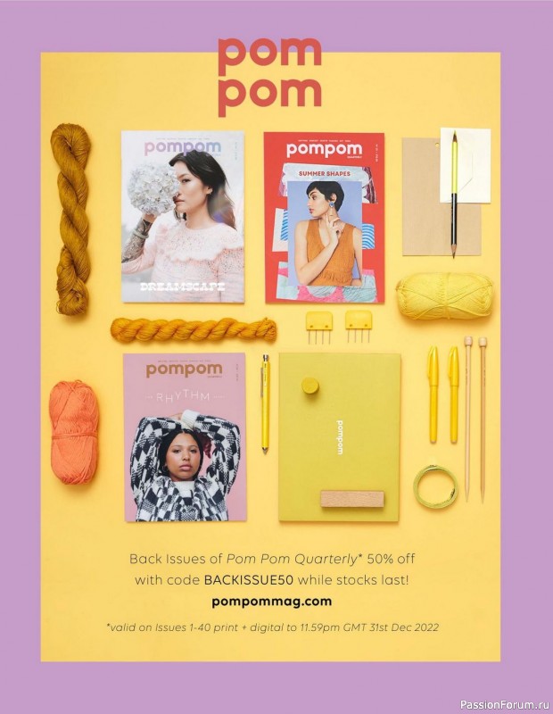 Вязаные модели спицами в журнале «Pom Pom Quarterly №43 2023»