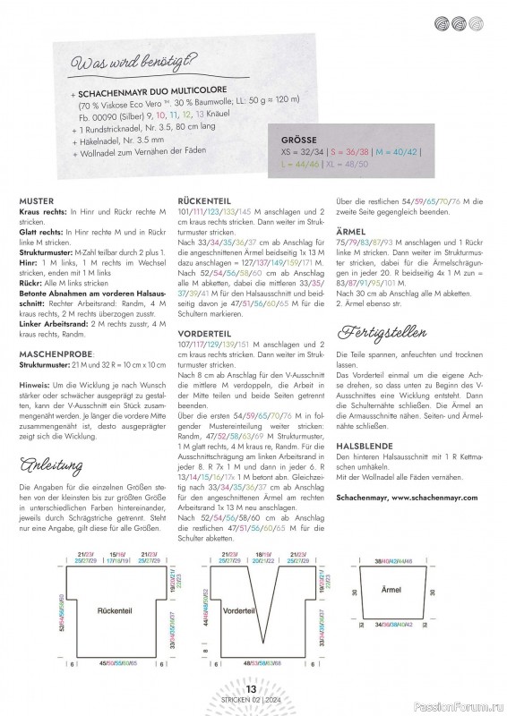 Вязаные проекты в журнале «Einfach Stricken №2 2024»